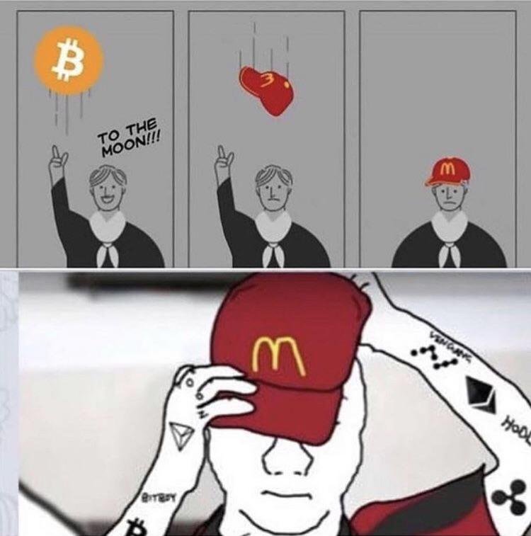 Illustration du terme McDonald's employé de manière humouristique dans la communauté des NFT et investisseurs crypto