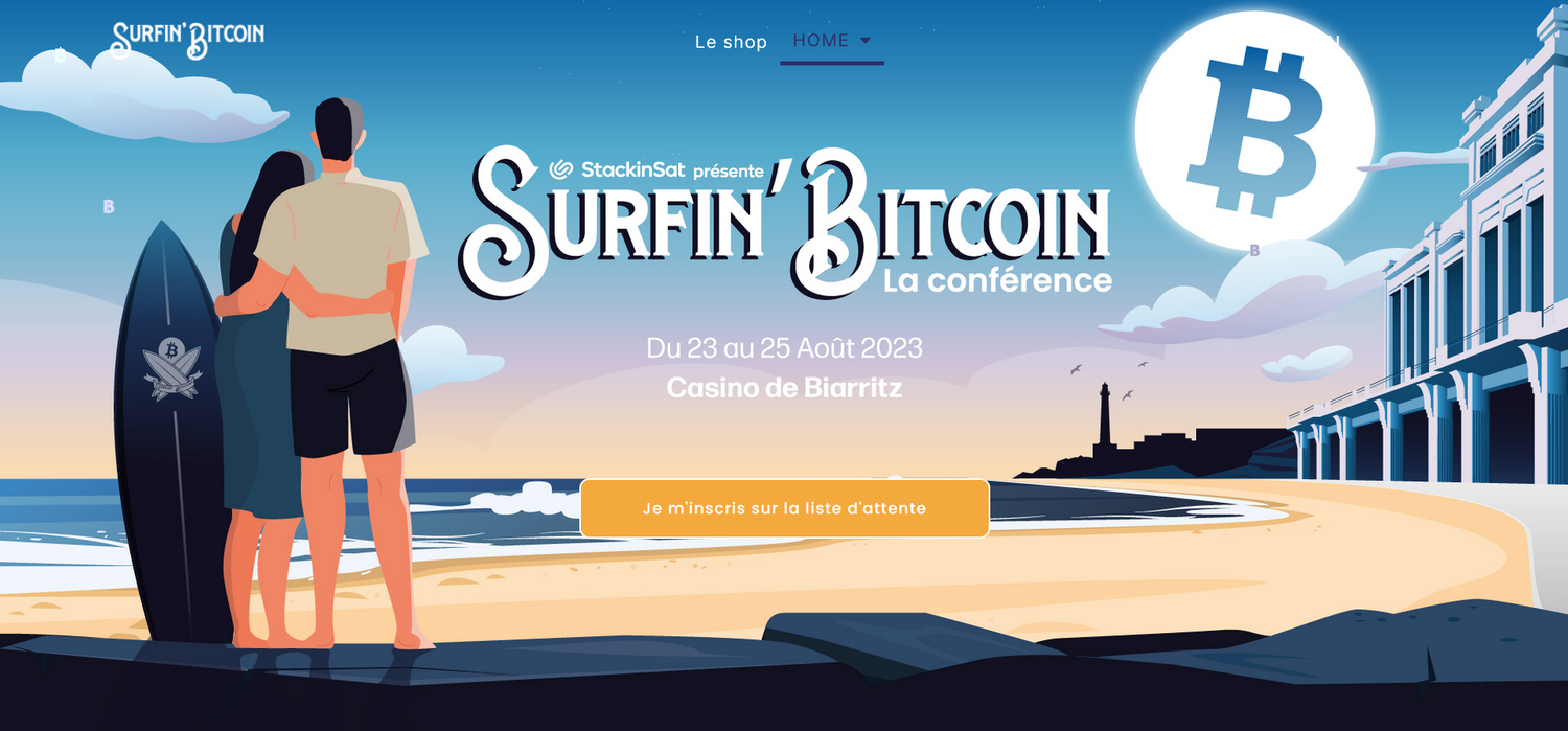 surfin bitcoin 2023 Biarritz